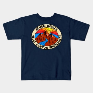 Seven Devils Mountains Hells Canyon Wilderness Idaho Snake River Kids T-Shirt